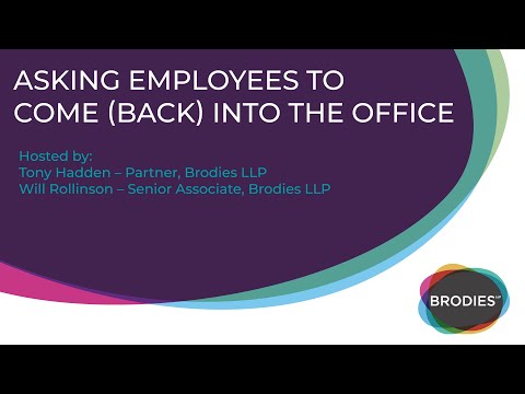 Asking employees to come (back) into the office