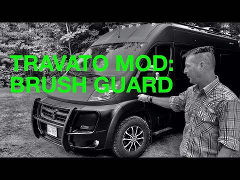 TRAVATO MOD: BRUSH GUARD Aesthetics, Traction, Limits Deer Strike Damage to Winnebago Class B RV Van
