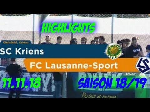 Highlights: SC Kriens vs Fc Lausanne - Sport (11.11.18)