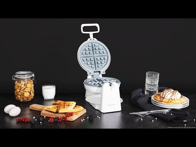 Gofreira Cecotec Fun Gofrestone Sphere Rotação 180º 1000W RockStone Branco video