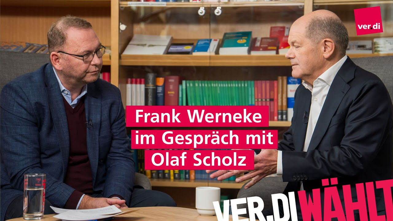 Frank Werneke im Gespräch mit Olaf Scholz
