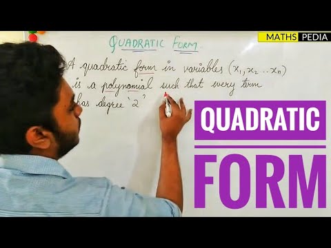Quadratic form | Matrix form to Quadratic form | Examples solved | Engineering mathematics |