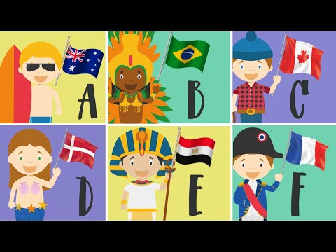 ABC Countries for Children - Learn Alphabet with Countries and Flags for Toddlers & Kids