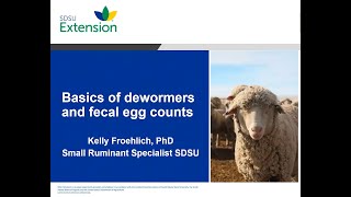 Basics of dewormers and fecal egg counts for sheep and goats