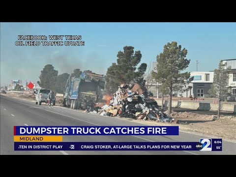 Midland Fire Department responds to dumpster fire near Hwy 80
