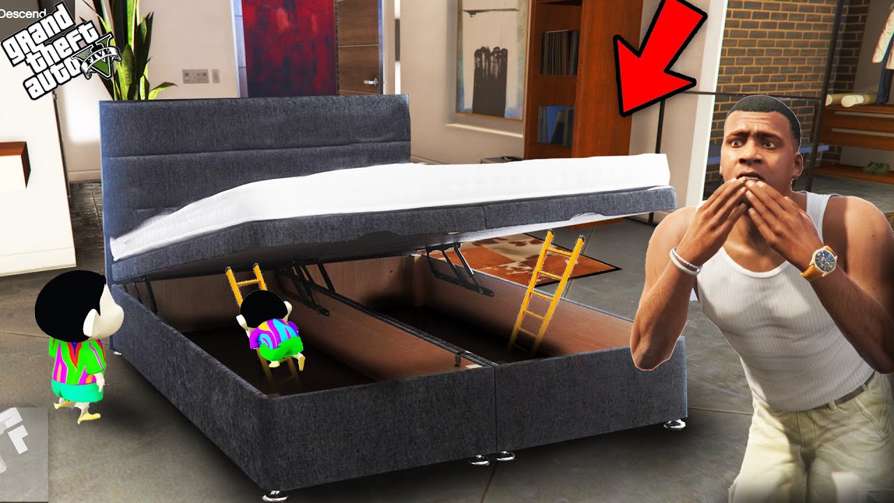 GTA 5 : Franklin Found Most Secret Room Under Franklin's Bed In Franklin House in GTA 5!(GTA 5 mods)