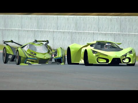 Lamborghini V12 Vision GT vs Ferrari F80 Concept at Mugello