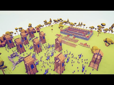 CAN KNIGHT ARMY SIEGE MEDIEVAL FORT? - Totally Accurate Battle Simulator TABS
