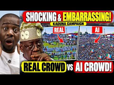 Low Turnout at Tinubu’s Kaduna Campaign Forced Them to Generate AI Crowd Photos? What Happened?