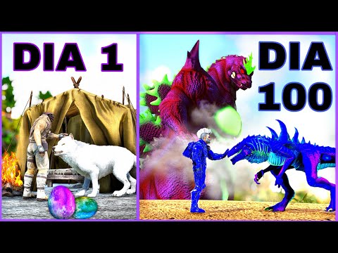 SOBREVIVI 100 DIAS EM UM MUNDO DE DRAGÕES & DINOSSAUROS NO ARK HARDCORE - O FILME (#2)