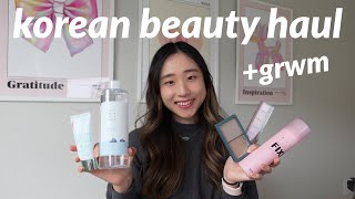 korean beauty haul + grwm