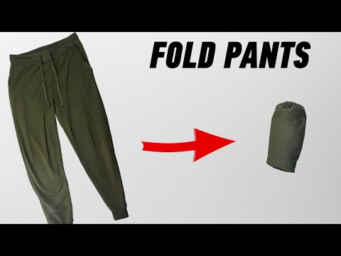 How To Fold PANTS To Save Space For Travel - How to Fold Jeans / how to roll