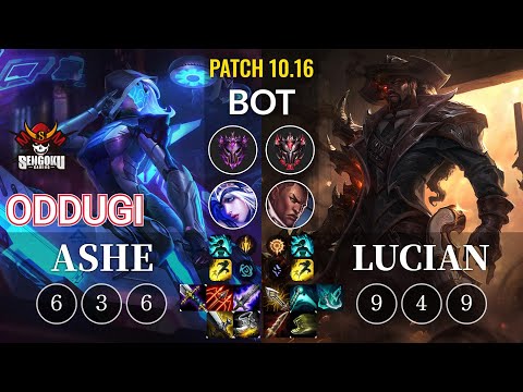 SG OdduGi Ashe vs Lucian Bot - KR Patch 10.16