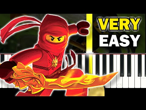 LEGO NinjaGo - Theme song - VERY EASY Piano tutorial
