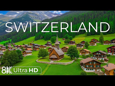 Switzerland 8K | Towering Peaks, Mirror Lakes & Scenic Trails | Alpine Wonderland