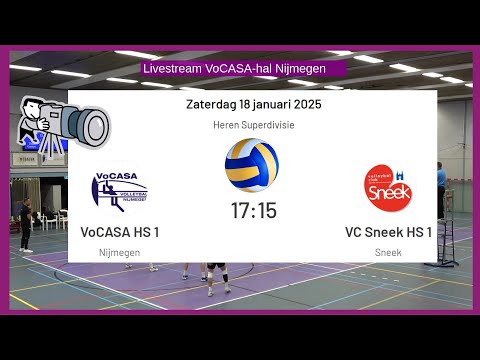 VoCASA HS 1 - VC Sneek HS 1 (18 jan 2025) Superdivisie Heren Volleybal