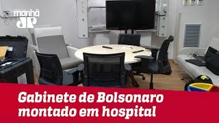 Gabinete de Bolsonaro montado em hospital
