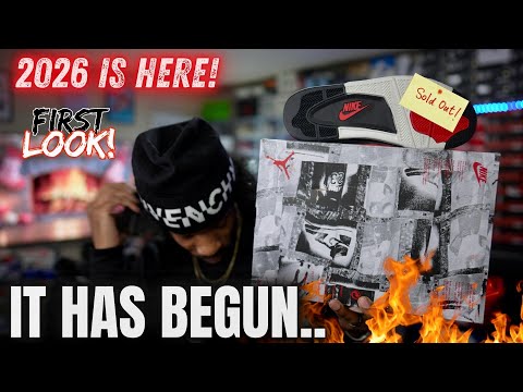 STARTING OFF 2026 WITH A BANG!! EARLY LOOK AT 2026'S FIRST JORDAN 4 RETRO! DETAILS, DETALS!