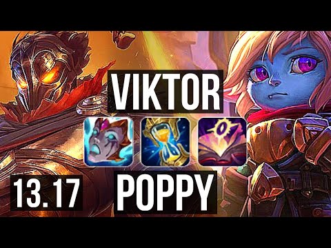VIKTOR vs POPPY (TOP) | 3.9M mastery, 3/0/3, 900+ games | EUW Master | 13.17