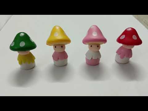 Mushroom Doll Miniature Figurines - 4Pcs/set