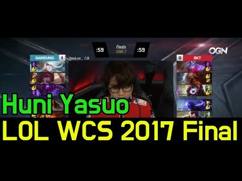 Huni Yasuo appear in LOL World ChampionShip 2017 final SKT vs SSG