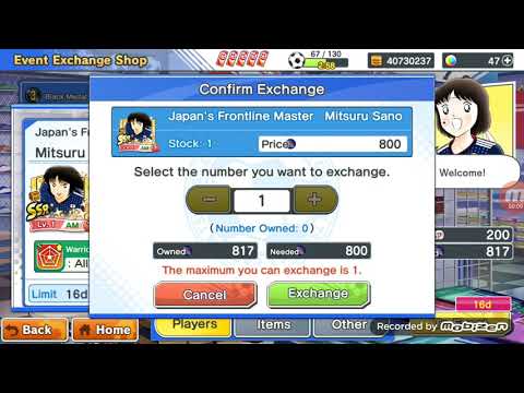 Captain tusubasa getting mitsuru sano 800 medal finally