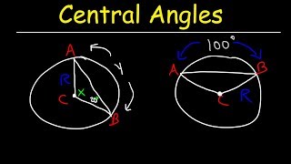 Central Angles, Circle Arcs, Angle Measurement, Major Arcs vs Minor Arcs, Chords - Geometry