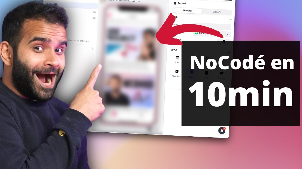 Créer une application mobile sans coder en 10min