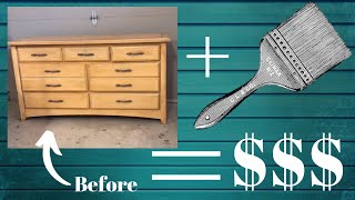 Buying, Painting, Selling FROM START TO FINISH Furniture Flipping #1