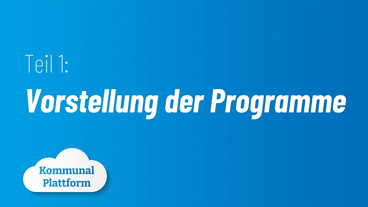 Teil 1: Vorstellung der Programme - AfD Kommunalplattform