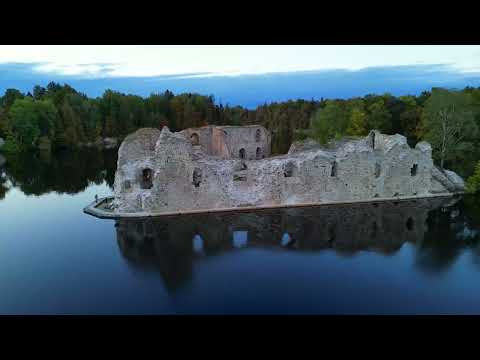 Kokneses pilsdrupas / Koknese Castle. 4K