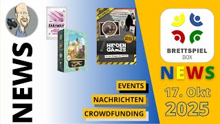 Brettspiel News der Brettspielbox 17.10.2025