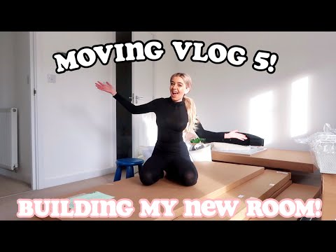 MOVING VLOG 5! Starting to build my NEW ROOM!