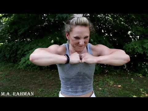 Shirt Ripping | Muscle girl | Bicep Peak | Female Bodybuilders | Flexing huge biceps