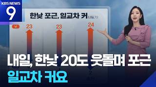[날씨] 내일(12일), 한낮 20도 웃돌며 포근…일교차 커요 / KBS  2026.04.11.
