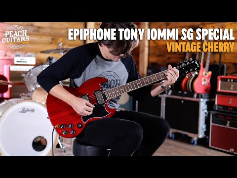 Epiphone Tony Iommi Signature SG Special gaucher 2022 - Present - Vintage Cherry image 10