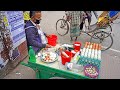 Aware Old Man Selling Boiled Eggs To Family Maintenance Bangladeshi Street Food