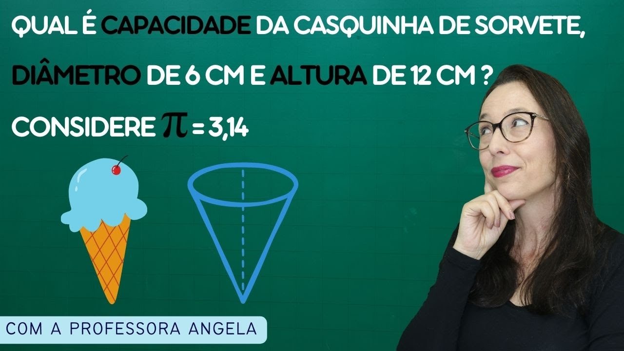 VOLUME DO CONE ∣ GEOMETRIA ESPACIAL ∣ @professoraangelamatematica