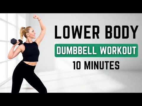 🔥10 MIN INTENSE LEAN LEGS WORKOUT - with One Dumbbell🔥All Standing Lower Body🔥No Jumping🔥