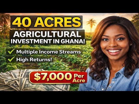 40 Acres in Ghana at $7,000/Acre - A Real Agricultural Investment That Pays.