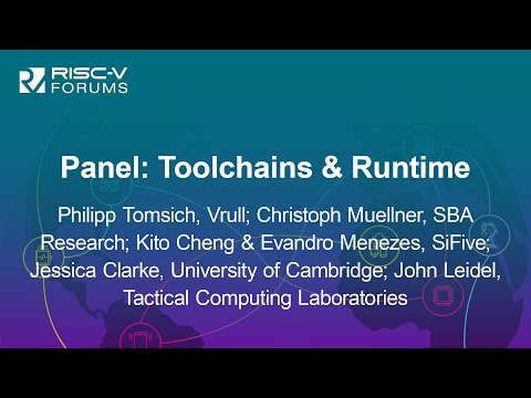 Panel: Toolchains & Runtime - P. Tomsich, C. Müllner, K. Cheng & E. Menezes, J. Clarke, J. Leidel