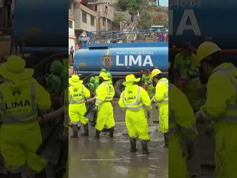 Torrential rains flood homes and roads across Lima, Peru | AJ #shorts