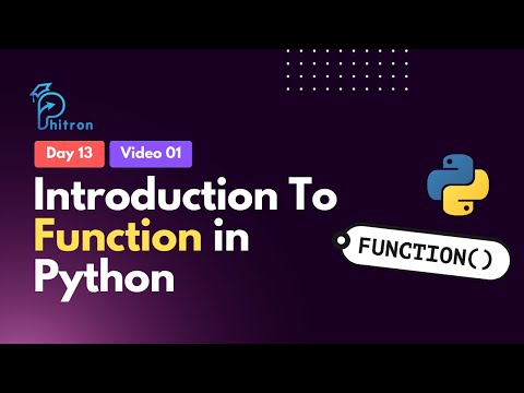 13 1 Introduction To Function In Python Python Bangla Tutorial