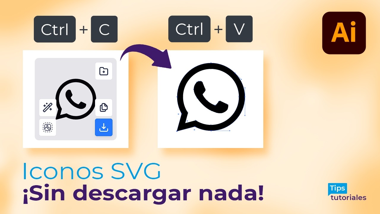 Cómo descargar iconos SVG gratis para Illustrator (Copiando y Pegando)