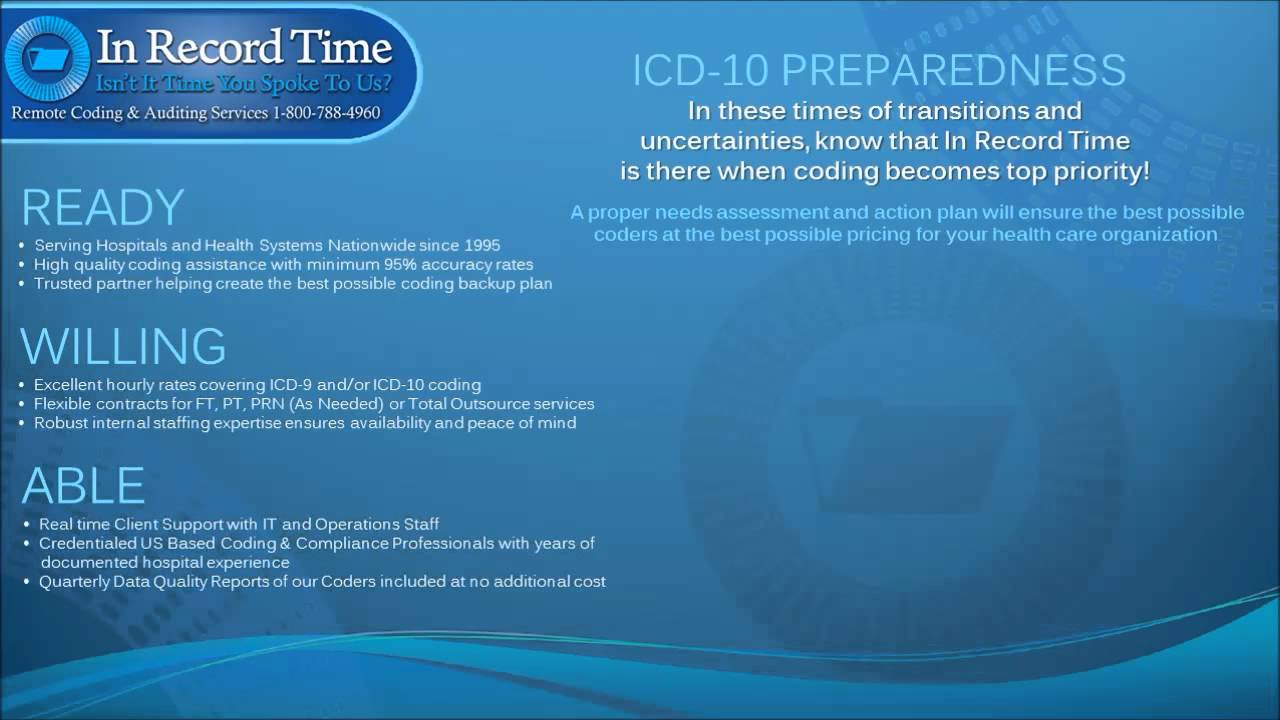 In Record Time Remote Coding Services ICD 10 Prep