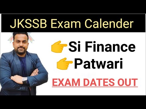 JKSSB SI FINANCE,PATWARI EXAM DATES OUT #jkssbjobs #jkssb