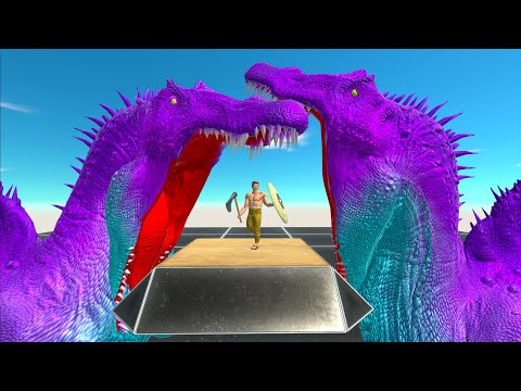 2x PURPLE SPINOSAURUS EATS FEEDS