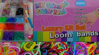 DIY-Test:  Loom Bands Luxury Kit Set/ Coulourful Rubber Band Bastelset/ Unboxing/ Review