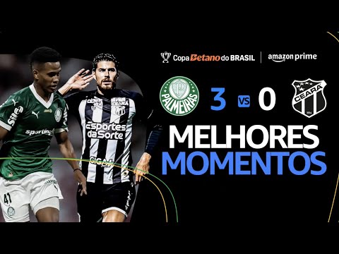 Gols e lances de Palmeiras x Ceará
