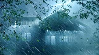 Fall Asleep Fast, Deep Sleep | Heavy Rainstorm, Strong Thunder & Storm Wind | Thunderstorm Ambience